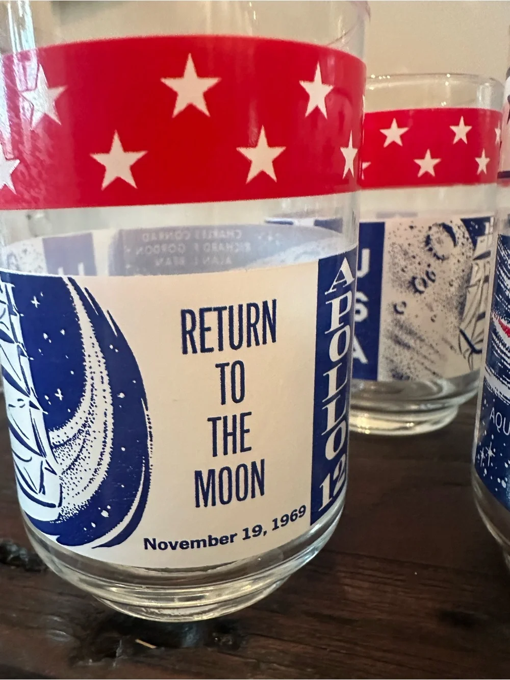 Set of 3 NASA Apollo Glasses